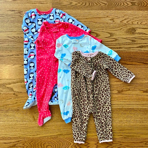 Carter’s Baby/Toddler Girls’ Fleece Pajama/Sleep N Play Sets, Size 18 Months - Picture 1 of 4
